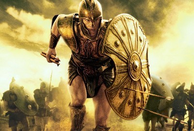 Achilles played by Brad Pitt in Troy.